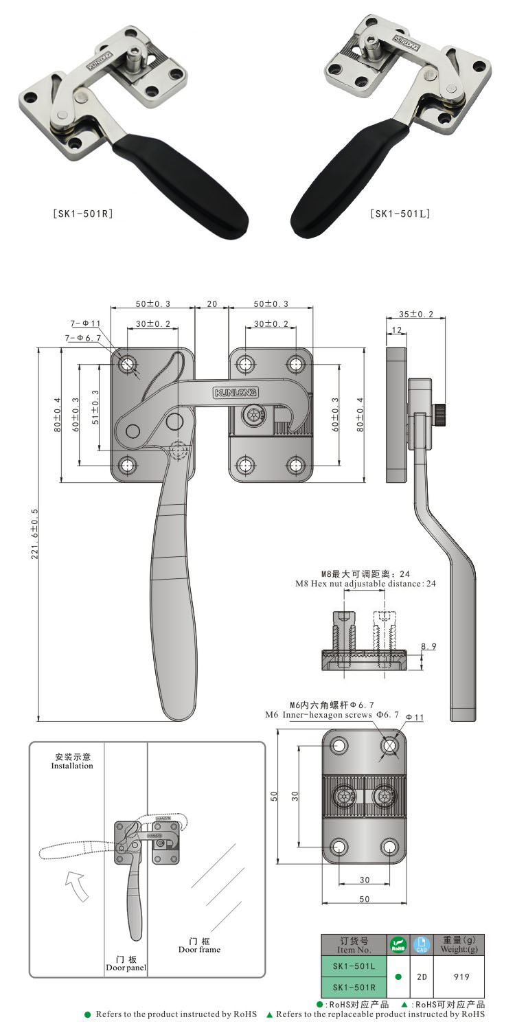 SK1-501 尺寸