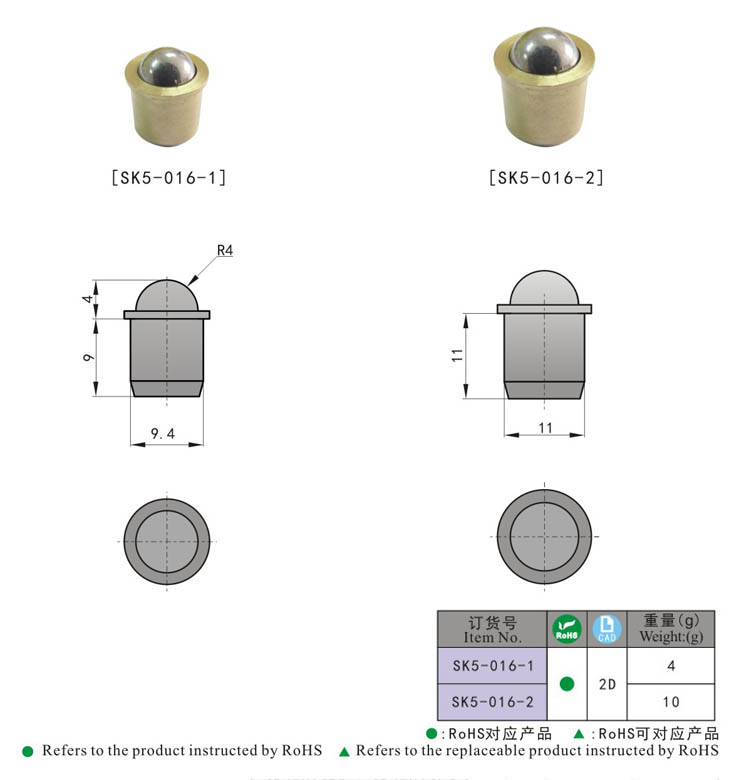 SK5-016 KUNLONG Topes de puerta magnéticos de cobre