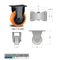 SK6-T75108P KUNLONG Rueda de Caster Industrial
